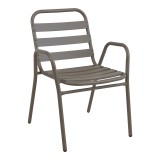 Fotel Sussie pakoworld i palosshëm metal shampanjë me shufra alumini 45x62x76cm