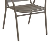Fotel Sussie pakoworld i palosshëm metal shampanjë me shufra alumini 45x62x76cm