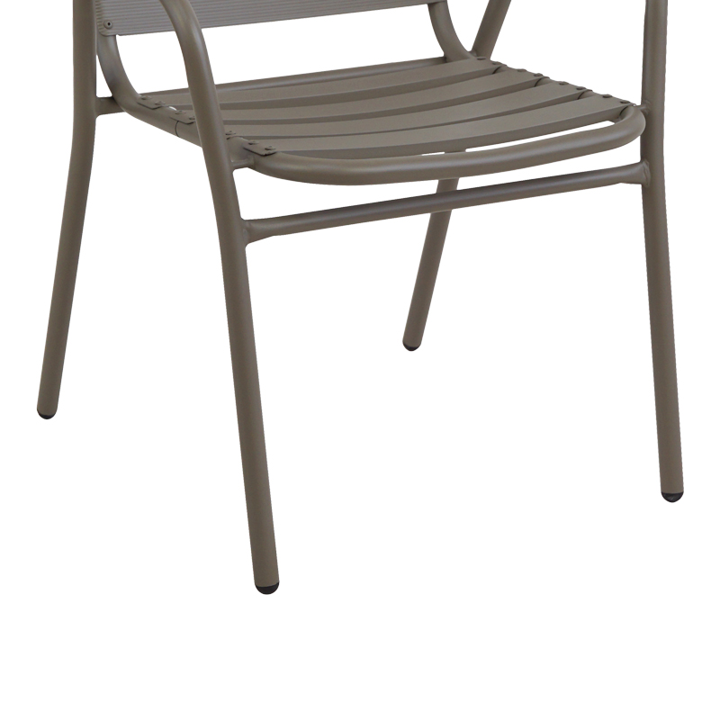 Fotel Sussie pakoworld i palosshëm metal shampanjë me shufra alumini 45x62x76cm