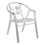 Fotel Zircu pakoworld alumini krom i grumbullueshëm 58x64x75cm