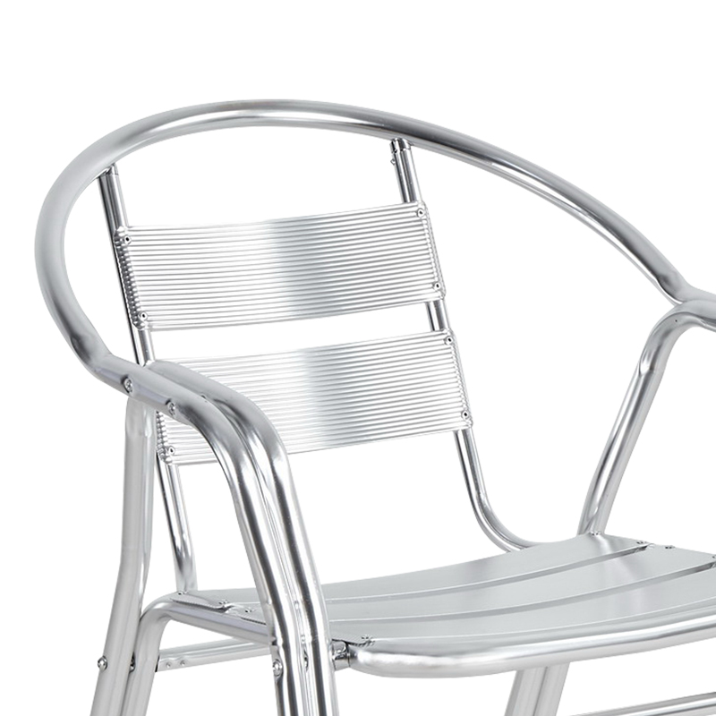 Fotel Zircu pakoworld alumini krom i grumbullueshëm 58x64x75cm