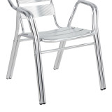 Fotel Zircu pakoworld alumini krom i grumbullueshëm 58x64x75cm