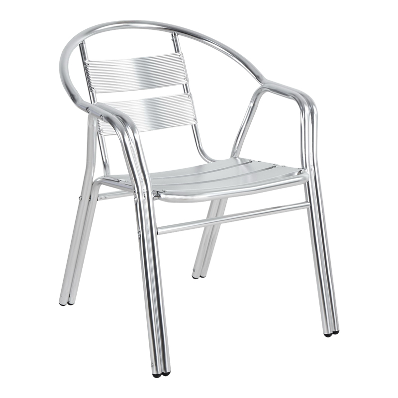 Fotel Zircu pakoworld alumini krom i grumbullueshëm 58x64x75cm