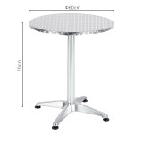 Tavolinë Lazo pakoworld krom alumini D60x70cm