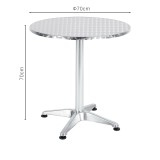Tavolinë Lazo pakoworld krom alumini D70x70cm