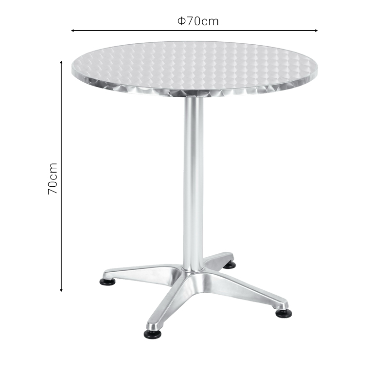 Tavolinë Lazo pakoworld krom alumini D70x70cm