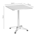 Tavolinë Lazo pakoworld krom alumini 60x60x70cm