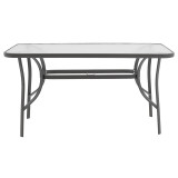 Tavolinë Ensure pakoworld metal antracit-xham i temperuar 140x80x70cm