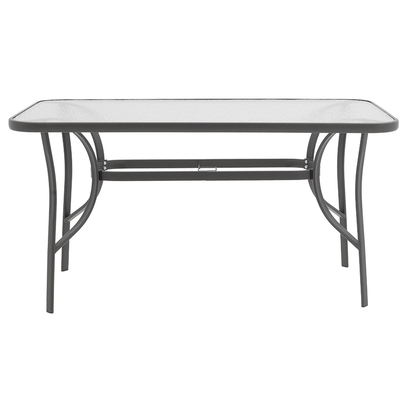 Tavolinë Ensure pakoworld metal antracit-xham i temperuar 140x80x70cm