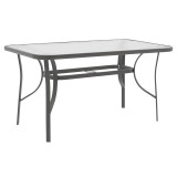 Tavolinë Ensure pakoworld metal antracit-xham i temperuar 140x80x70cm