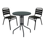 Set ngrënieje Sussie-Vergo pakoworld set prej 3 metali të zi-alumin D60x70cm