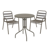 Set ngrënieje Sussie-Vergo pakoworld set me 3 metal shampanjë-alumini D60x70cm
