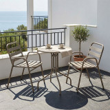 Set ngrënieje Sussie-Vergo pakoworld set me 3 metal shampanjë-alumini D60x70cm