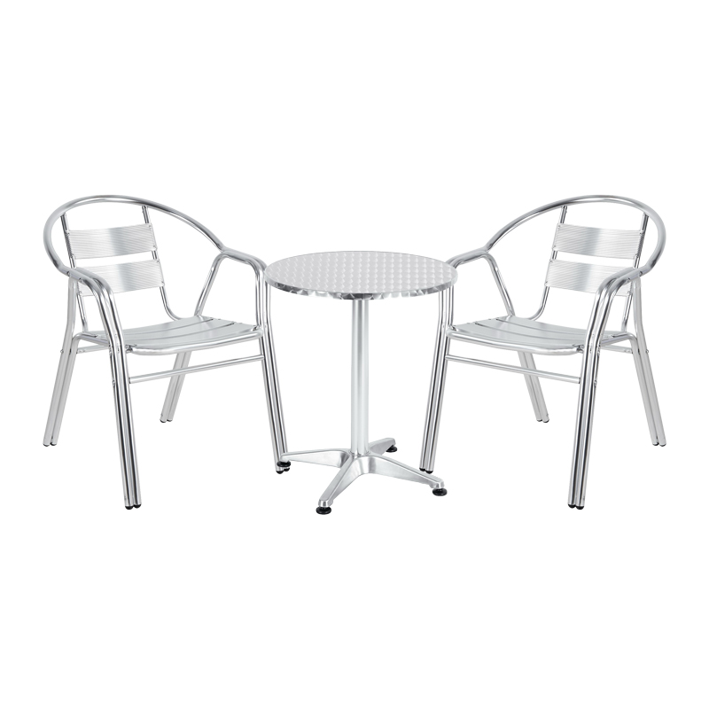 Set ngrënieje Zircu-Lazo pakoworld set me 3 alumin krom D60x70cm