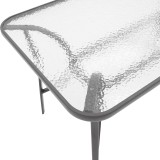 Tavolinë Ensure pakoworld metal antracit-xham i temperuar 120x70x70cm