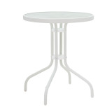 Set tavoline ngrënieje Tade-Watson pakoworld me 3 copë metal i bardhë D60x70cm