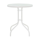 Set tavoline ngrënieje Tade-Watson pakoworld me 3 copë metal i bardhë D60x70cm