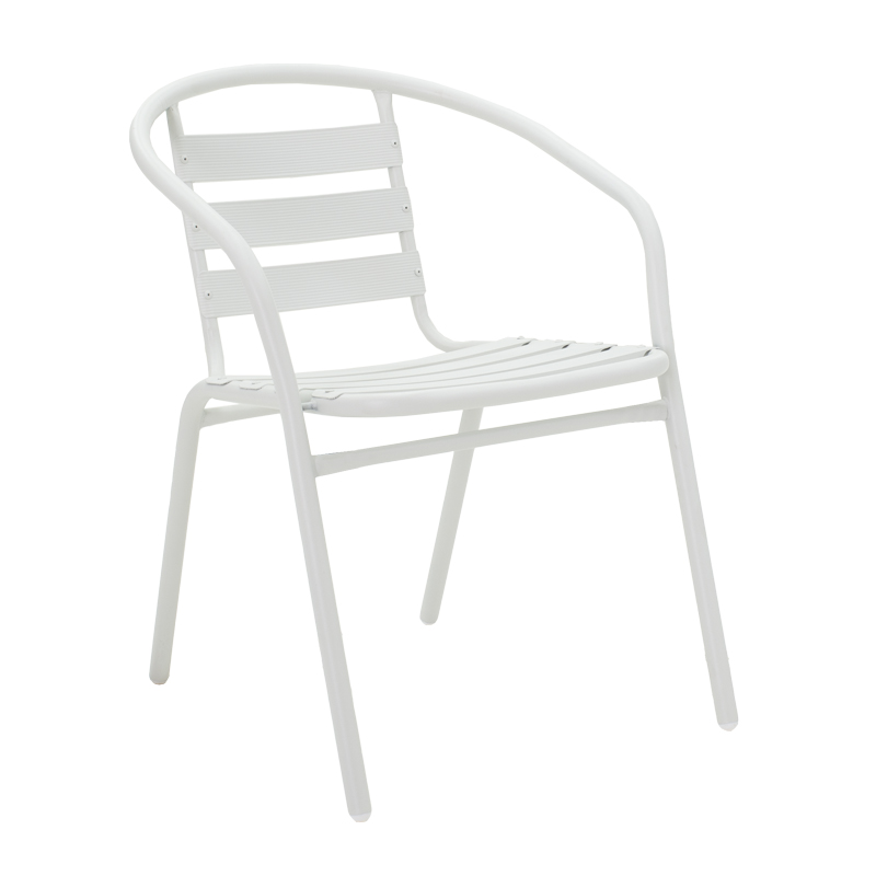 Set tavoline ngrënieje Tade-Watson pakoworld me 3 copë metal i bardhë D60x70cm