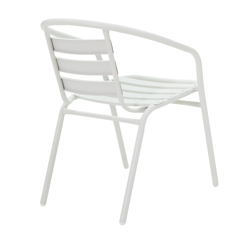 Set tavoline ngrënieje Tade-Watson pakoworld me 3 copë metal i bardhë D60x70cm