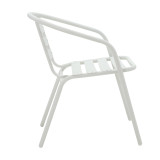 Set tavoline ngrënieje Tade-Watson pakoworld me 3 copë metal i bardhë D60x70cm