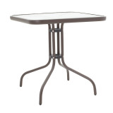 Obbi-Watson pakoworld set tavoline ngrënieje me 5 pjesë metal kafe-rattan PE 80x80x70cm