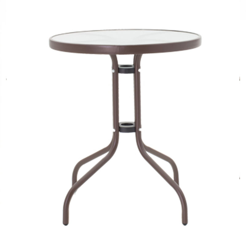Set tavoline ngrënieje Obbi-Watson pakoworld me 3 copë metal kafe-pe D60x70cm