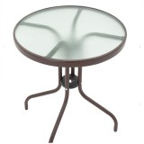 Set tavoline ngrënieje Obbi-Watson pakoworld me 3 copë metal kafe-pe D60x70cm