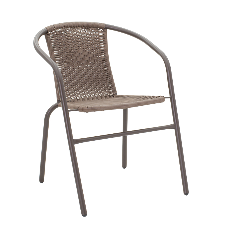 Set tavoline ngrënieje Obbi-Watson pakoworld me 3 copë metal kafe-pe D60x70cm