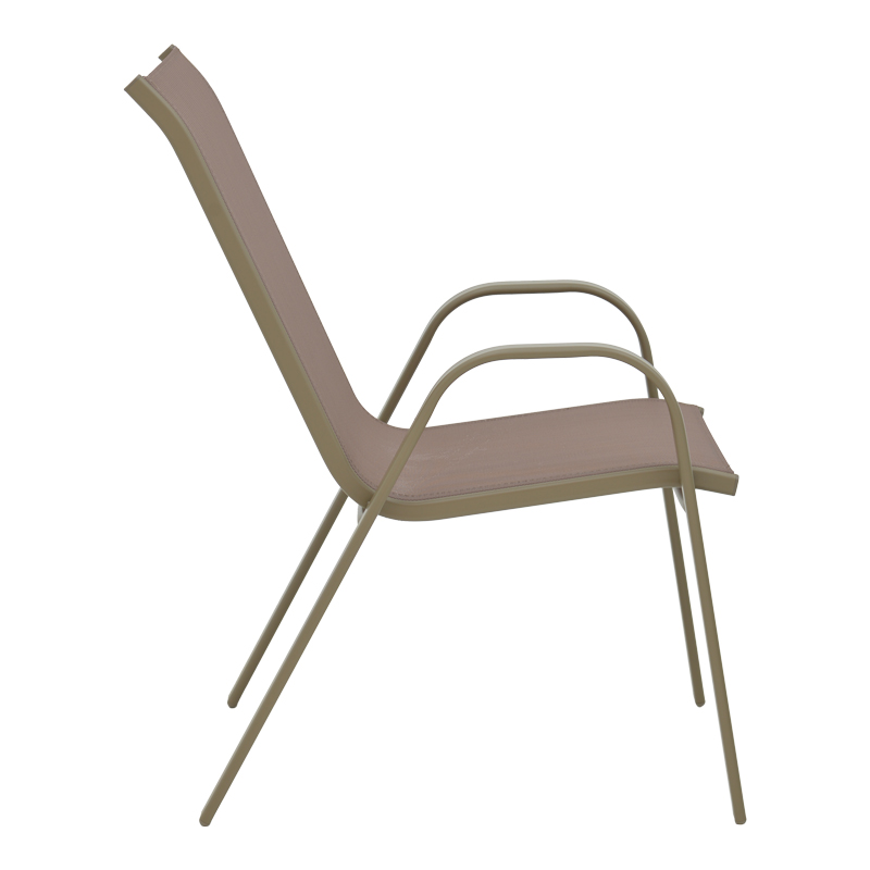 Fotel Calan pakoworld metal shampanjë 54x74x91cm