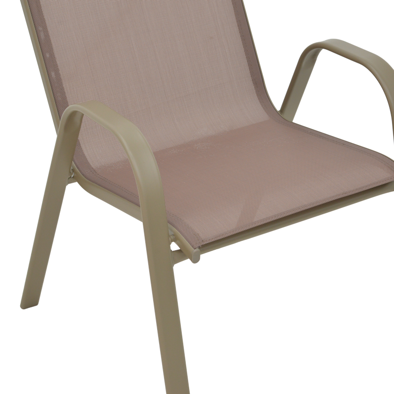 Fotel Calan pakoworld metal shampanjë 54x74x91cm