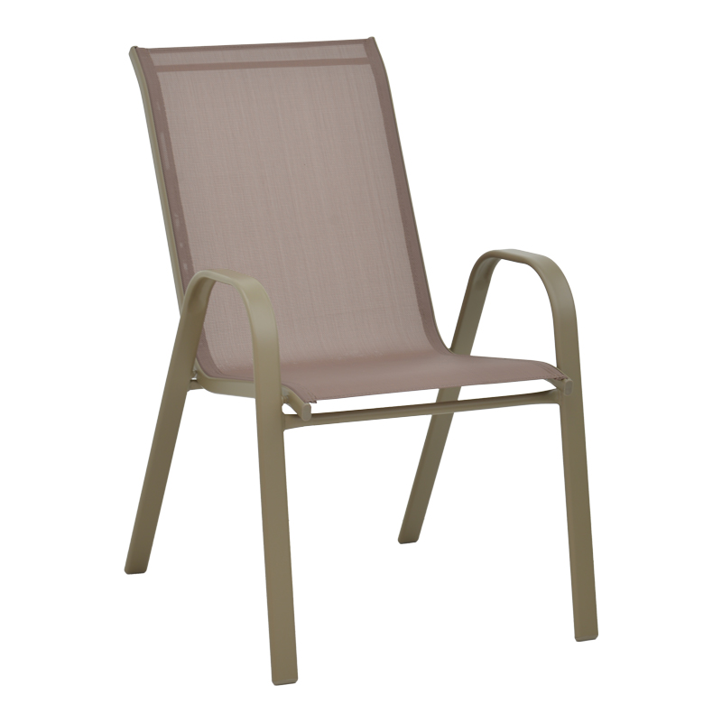 Fotel Calan pakoworld metal shampanjë 54x74x91cm
