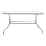 Tavolinë Valor pakoworld metalike shampanjë-xham 110x60x70cm
