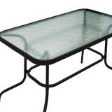 Tavolinë Valor pakoworld metal e zezë-xham 110x60x70cm