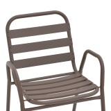 Fotel Sussie pakoworld metal kafe i grumbullueshëm me shufra alumini 45x62x76cm