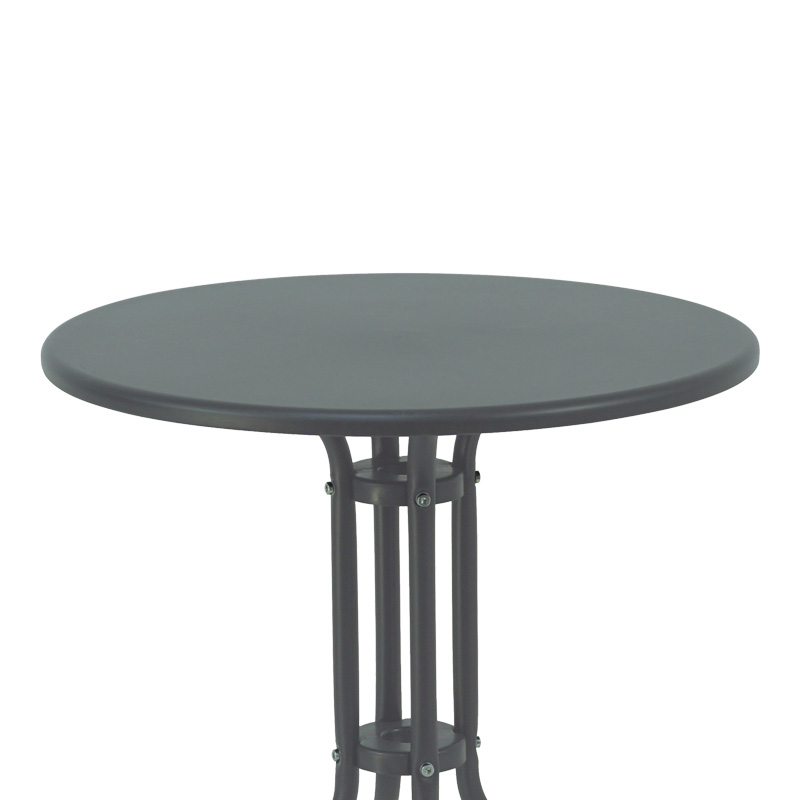 Tavolinë Vergo pakoworld metal gri e errët D60x70cm