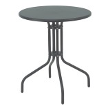 Tavolinë Vergo pakoworld metal gri e errët D60x70cm