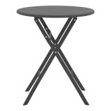 Tavolinë Albero pakoworld metal ngjyrë gri e errët D60x70cm