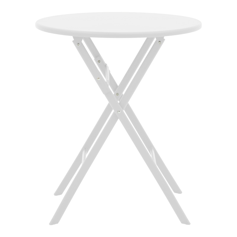 Tavolinë Albero pakoworld metal me ngjyrë të bardhë D60x70cm
