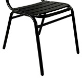 Tavolinë ngrënieje Sussie- Watson pakoworld set me 3 copë metal i zi-xham Φ60x70cm