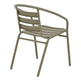 Set tavoline ngrënie Watson-Tade pakoworld me 3 copë shampanjë-xham metal D60x70cm