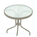 Set tavoline ngrënie Watson-Tade pakoworld me 3 copë shampanjë-xham metal D60x70cm