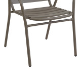 Set tavoline ngrënieje Watson-Sussie pakoworld me 3 copë metal shampanjë-xham D60x70cm