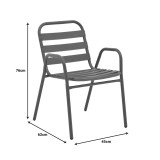Tavolinë ngrënieje Watson-Sussie pakoworld metal kafe-xham 70x70x70cm