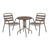 Tavolinë ngrënieje Vergo-Sussie pakoworld metal kafe Φ60x70cm