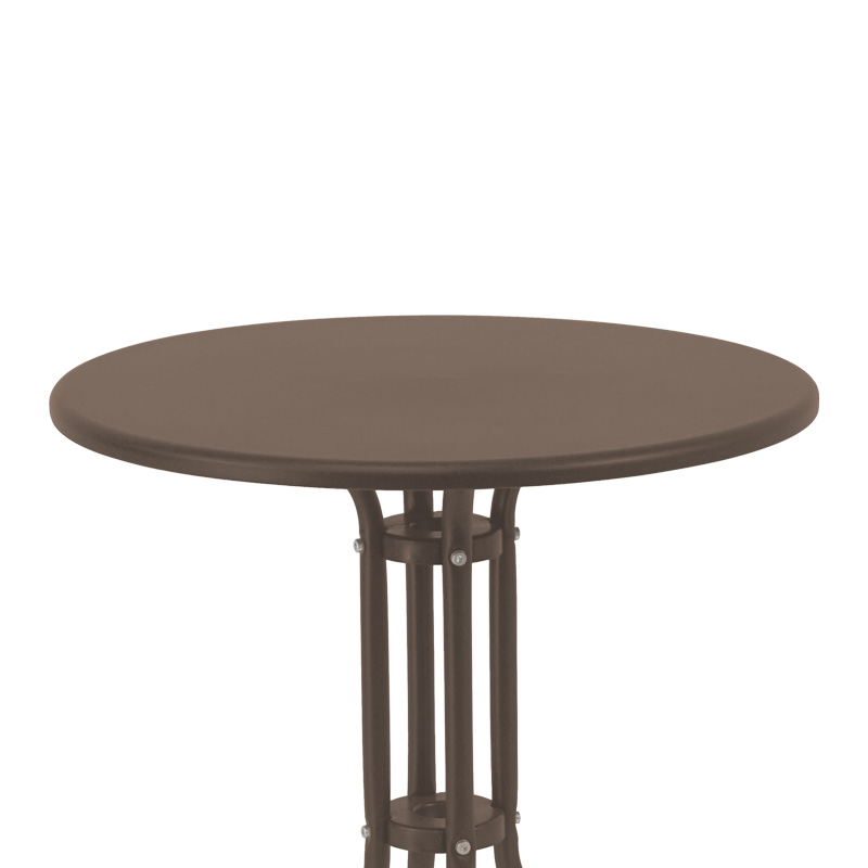 Tavolinë ngrënieje Vergo-Sussie pakoworld metal kafe Φ60x70cm