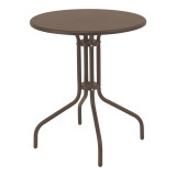 Tavolinë ngrënieje Vergo-Obbi pakoworld metal kafe Φ60x70cm
