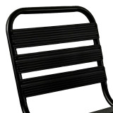 Tavolinë ngrënieje Valor-Sussie pakoworld set me 5 copë metal i zi-xham 110x60x70cm