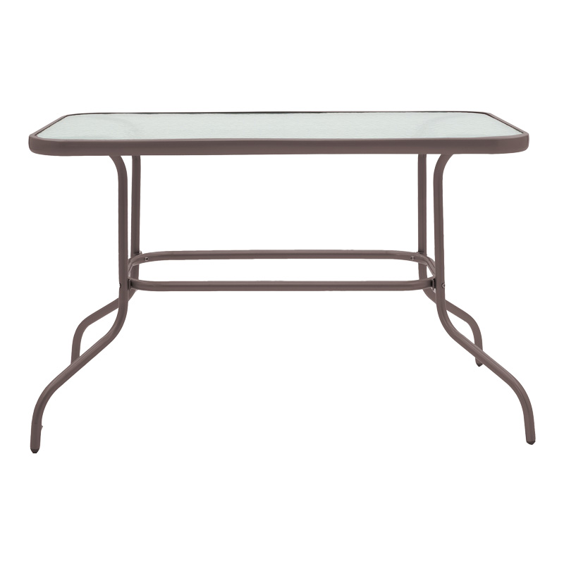 Tavolinë ngrënieje Valor-Sussie pakoworld metal kafe-xham 110x60x70cm