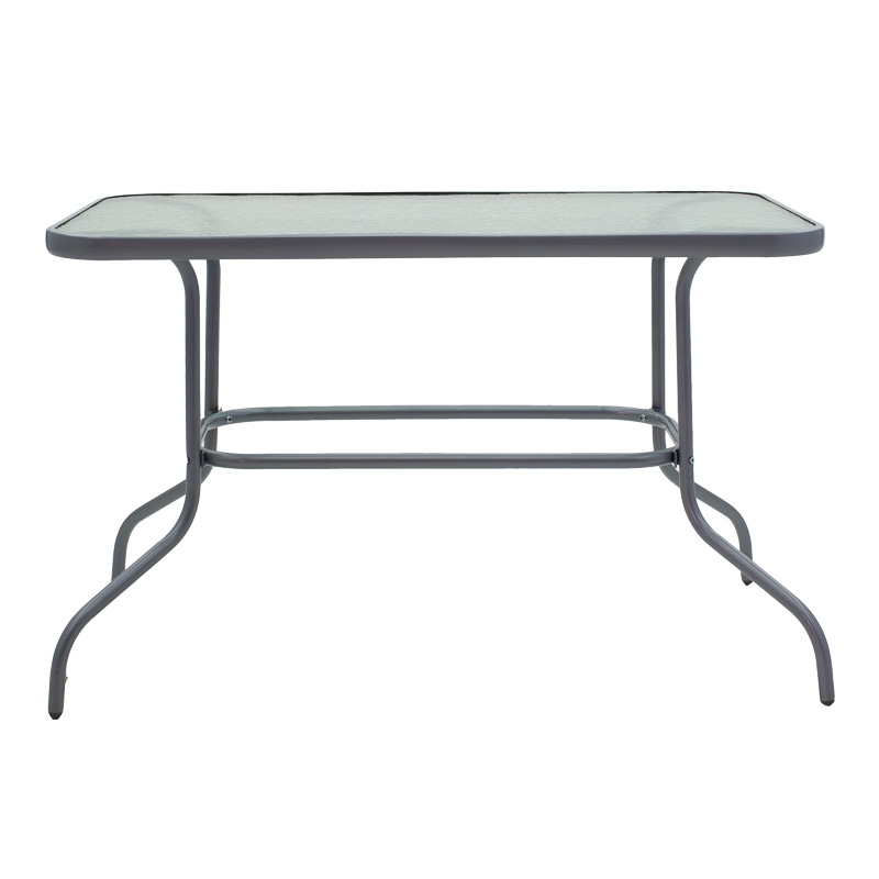 Tavolinë ngrënieje Valor-Tade pakoworld set me 5 copë metal antracit-xham 110x60x70cm