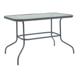 Set tavoline ngrënieje Valor-Sussie pakoworld prej 5 copash metal antracit-xham 110x60x70cm